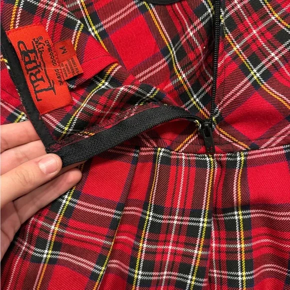 TRIPP NYC Red Plaid Mini Skirt - Picture 3 of 5